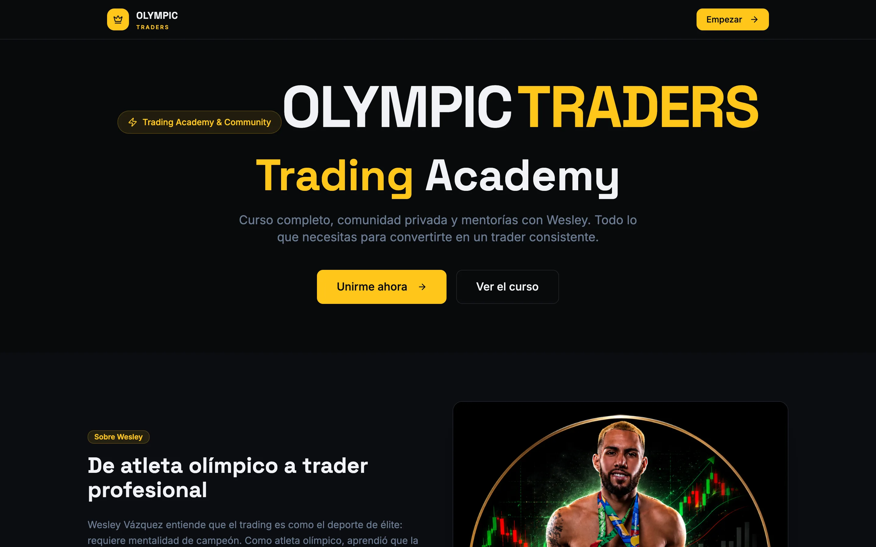 Web de Olympic Traders